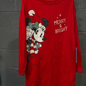 Disney Red Minnie Mouse Kids Dress 2 pieces set